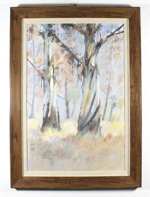 Pieter Botha - Blue gum trees - Stunning!! - Giveaway price! - Bid now!!