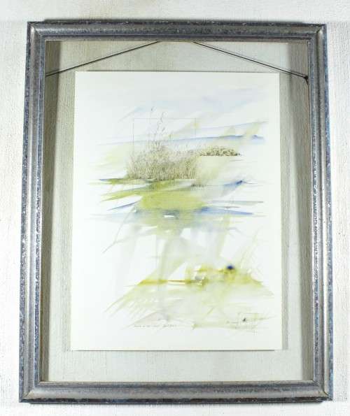 Bowen R Boshier - Tranquility and Death - Linyanti - A beautiful watercolor! Bid now!