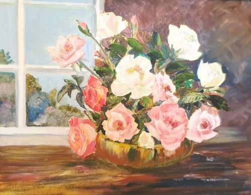 D Theunissen - Still life - Roses -  Low price, bid now!!
