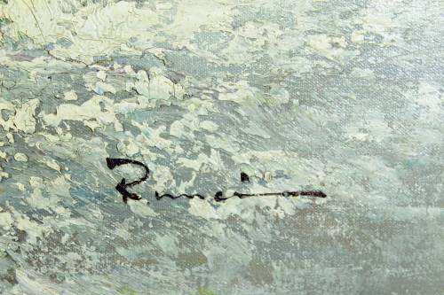 Romei - Little girl on the beach - A lovely painting!! Bid now!!