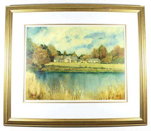 Wheildon - Moorcroft - House and a pond