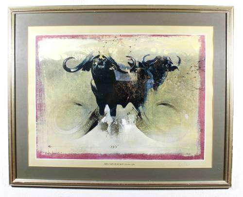 Keith Joubert - Limited edition lithoprint - The Cape Buffalo
