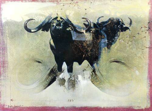 Keith Joubert - Limited edition lithoprint - The Cape Buffalo