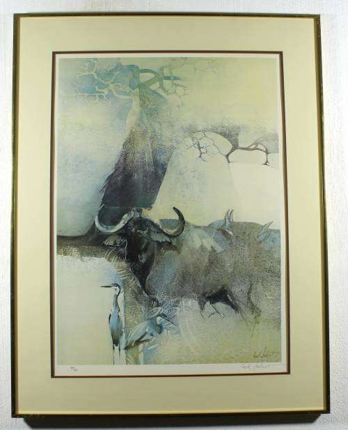 Keith Joubert - Limited edition lithoprint - Buffalo