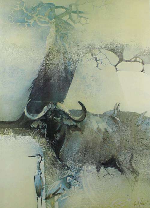 Keith Joubert - Limited edition lithoprint - Buffalo