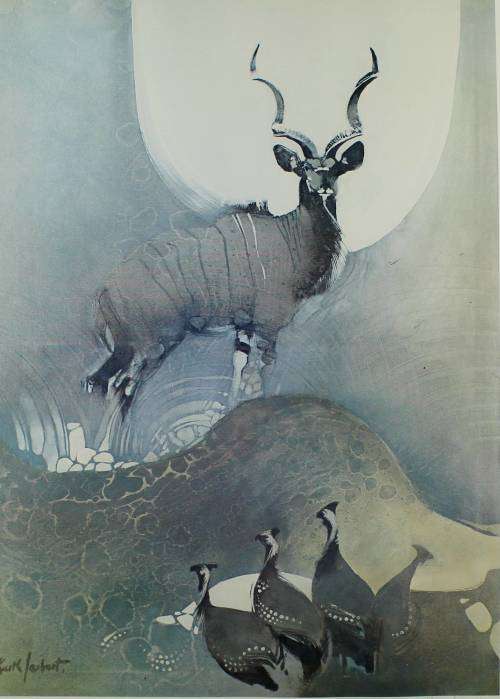 Keith Joubert - Limited edition lithoprint - Kudu - Offered at a low price!! Bid now!