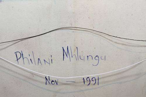 Philani Mhlungu - Abstract - A stunner! - Low price, bid now!