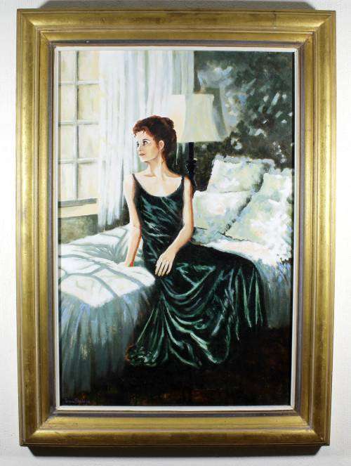 Terenia Butler - Lady seated on bed