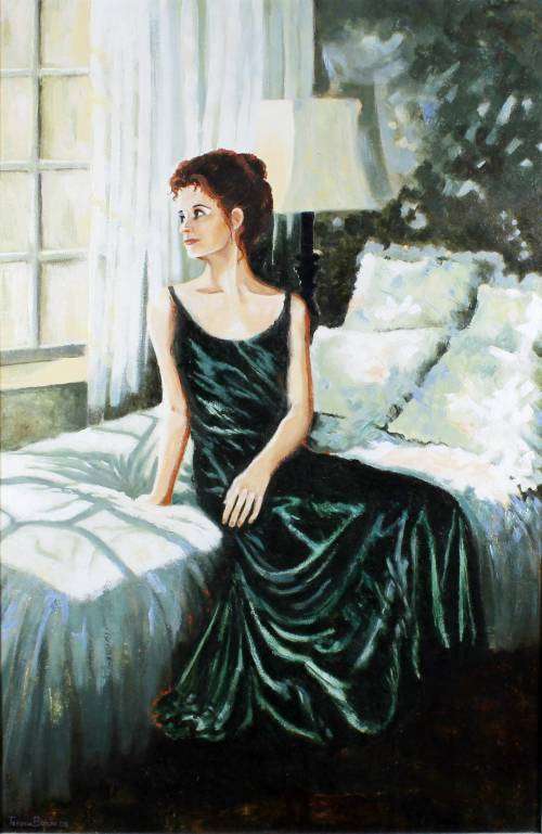 Terenia Butler - Lady seated on bed