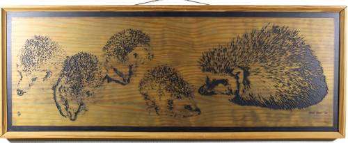 Leigh Voigt - Hedgehogs - Resin Engraving