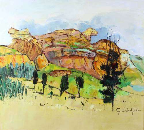 Gertie Ihlenfeldt - Trees Against A Mountain Backdrop