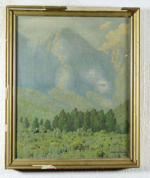 JEA Volschenk - Landscape with Mountains - A Beauty! - Bid now!!