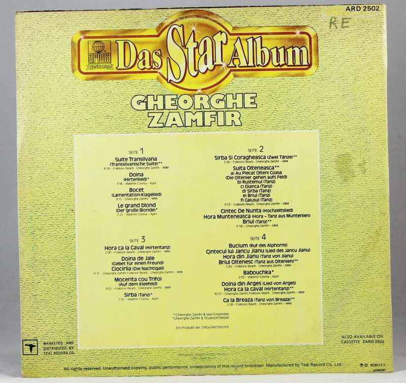 Gheorghe Zamfir - Das Star Album - Double LP