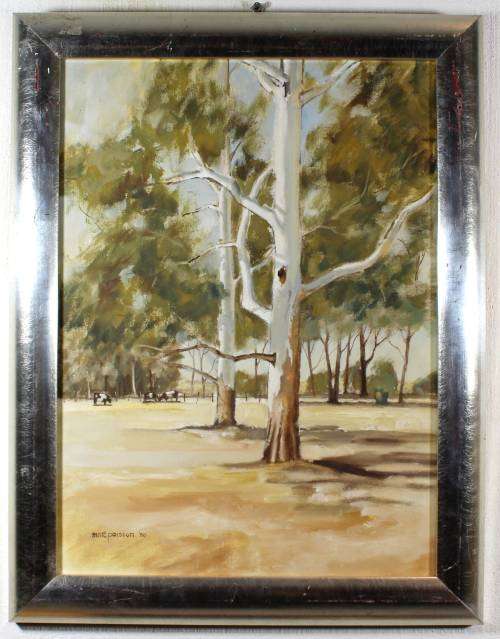 Marc Poisson - Blue gum trees with cattle