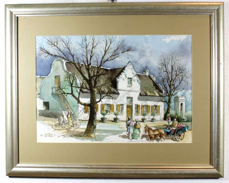 Kenneth  Anderson - "Die werf" Idas Valley Cape - A beautiful painting! - Bid now!!