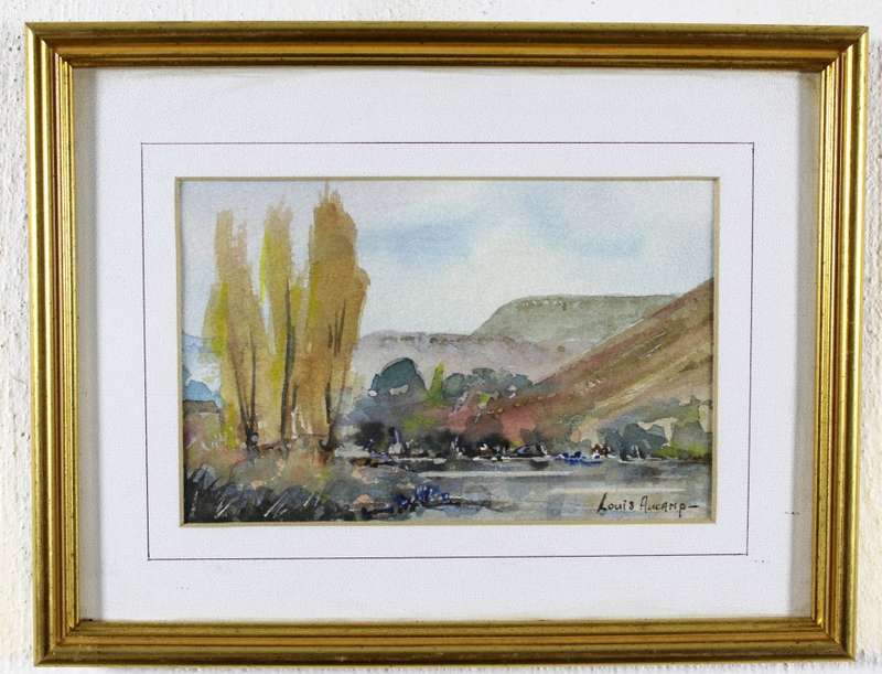 Louis Aucamp - Landscape with tall trees - A beautiful little treasure! - Bid now!!