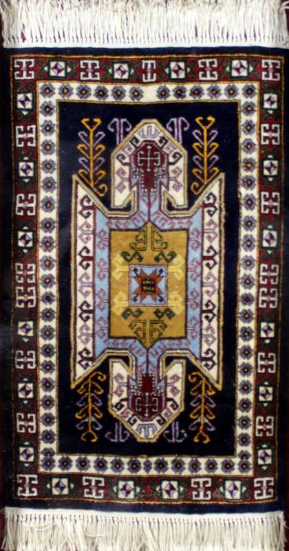 Framed prayer rug