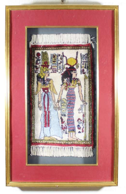 Framed prayer rug
