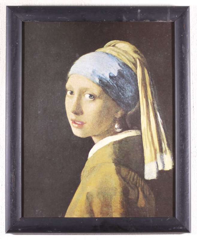 Johannes Vermeer - Girl with a pearl earing - A classic print - What a beauty!! Bid now!