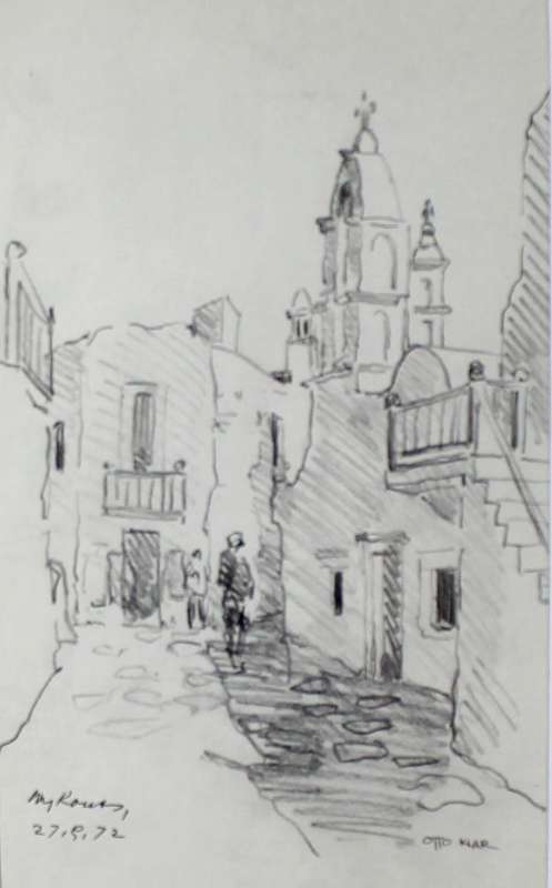 Otto Klar - Mykonos - 1972 - Investment art! Bid now! *Free courier!