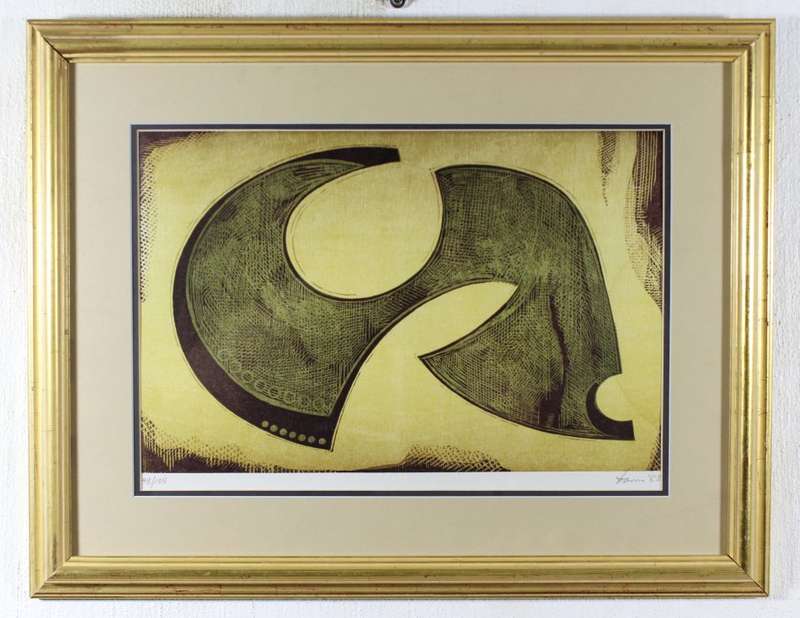 Hannes Harrs - Abstract form - Limited edition lithoprint