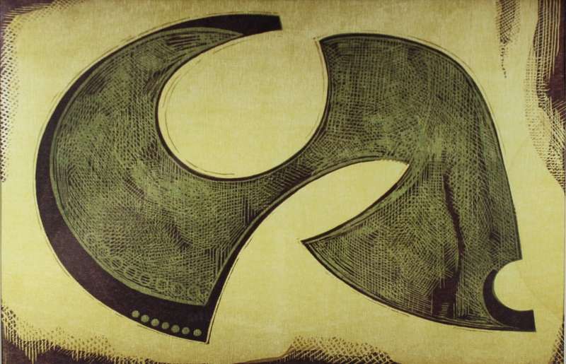 Hannes Harrs - Abstract form - Limited edition lithoprint