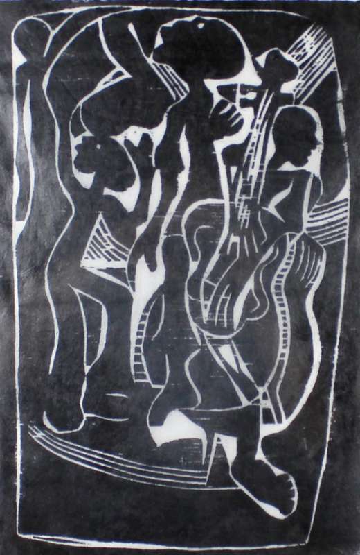Isaac Nkoana - Jazz - Woodcut