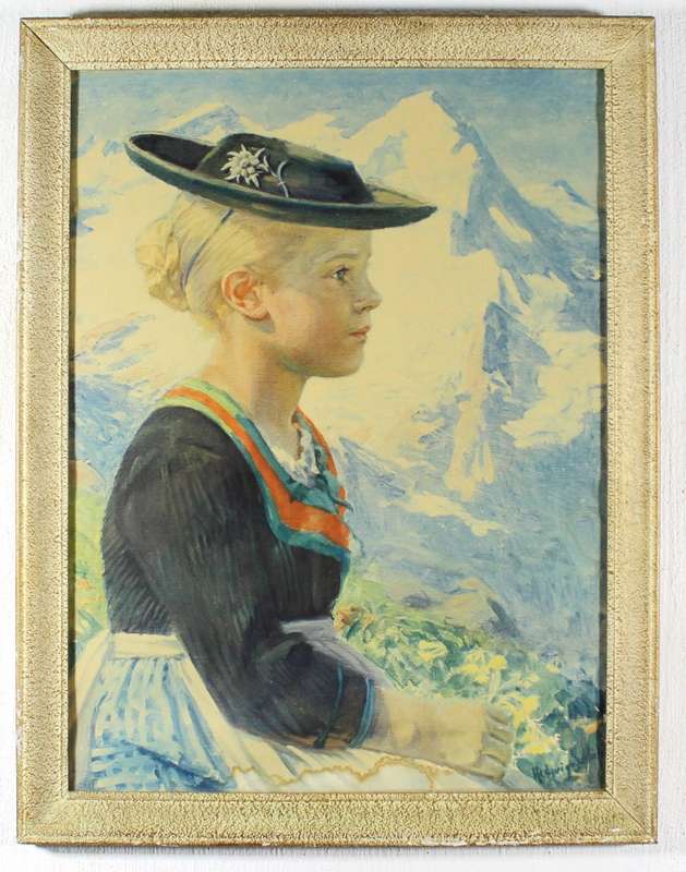 Henrico Schliers - Girl with a hat in the mountains