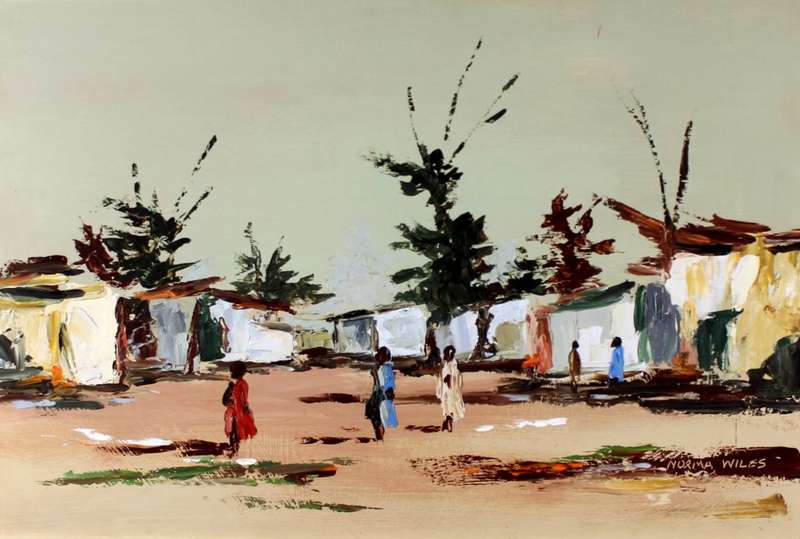 Norma Wiles - Township scene