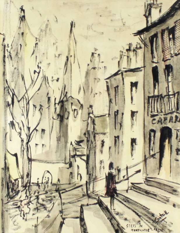 Arthur Cantrell - Steps in Montniatre, Paris