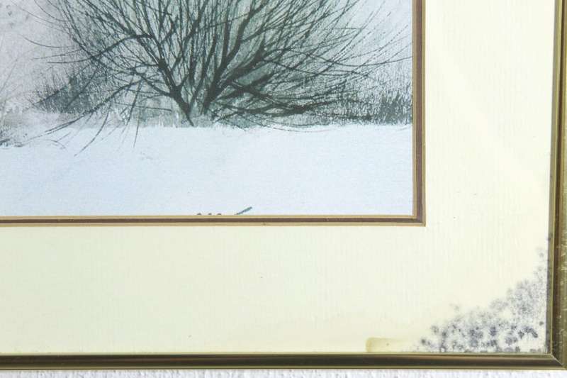 Indistinctly signed - Lake scene print