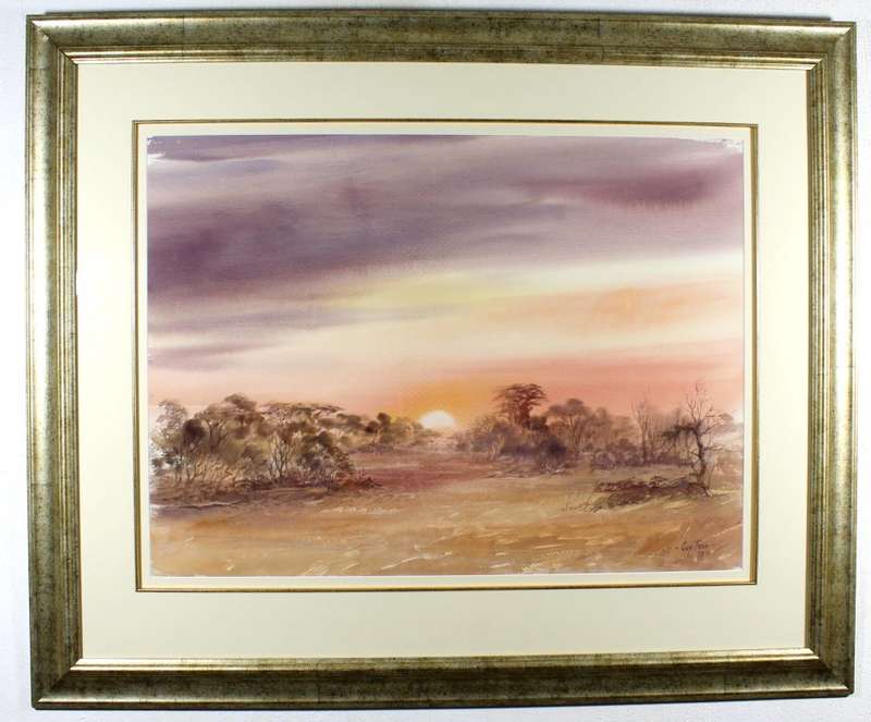 Guy Todd - Sunset over a landscape
