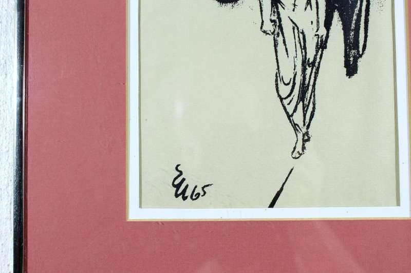 Ernest Ullman - Angel - Linocut - Beautiful! Bid now!
