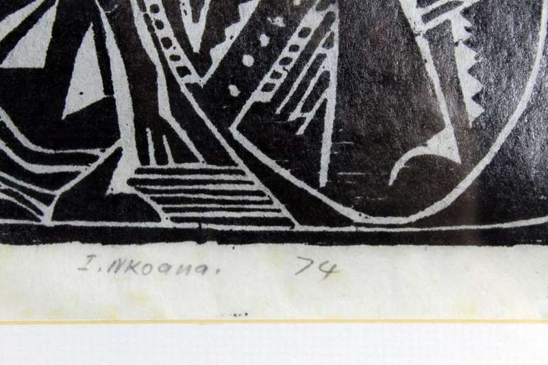 I Nkoane - Mural -  A beautiful limited edition woodcut! Bid now!