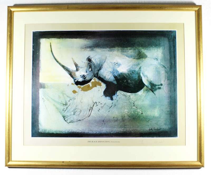 Keith Joubert - Limited edition lithoprint - The Black Rhinoceros