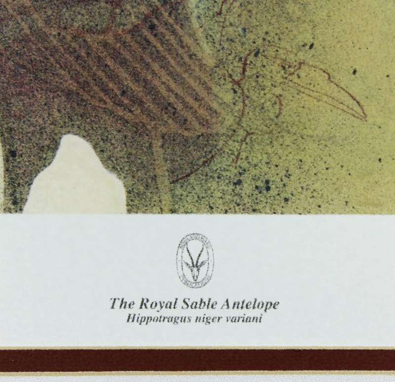 Keith Joubert - limited edition lithoprint - the royal sable antelope