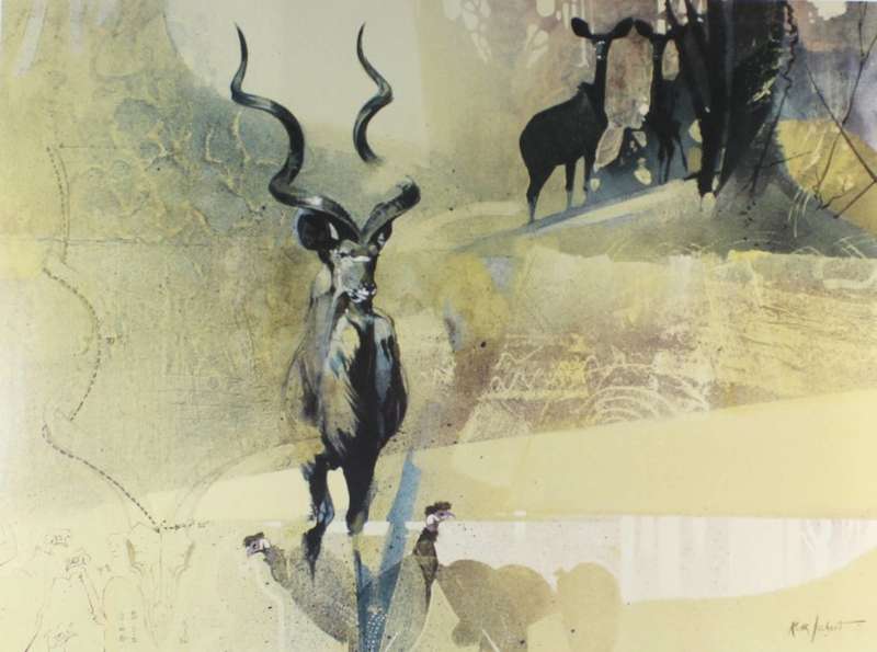 Keith Joubert - Limited edition lithoprint - The Greater Kudu - Low price! Bid now!