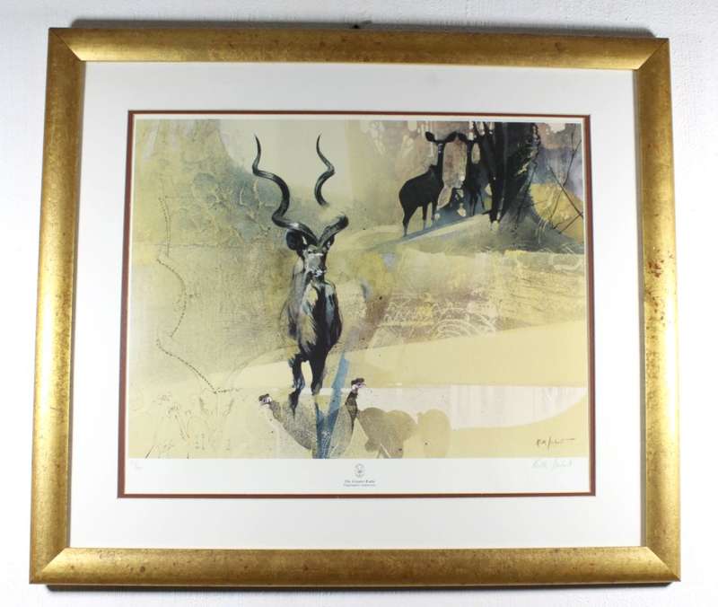 Keith Joubert - Limited edition lithoprint - The Greater Kudu - Low price! Bid now!