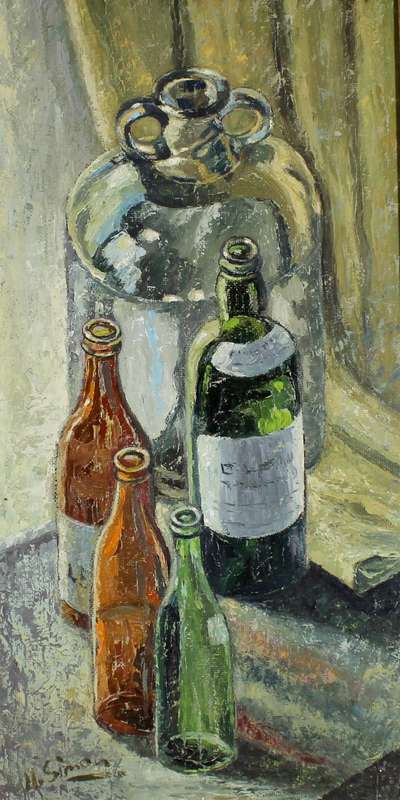 H Simon - Still life oil