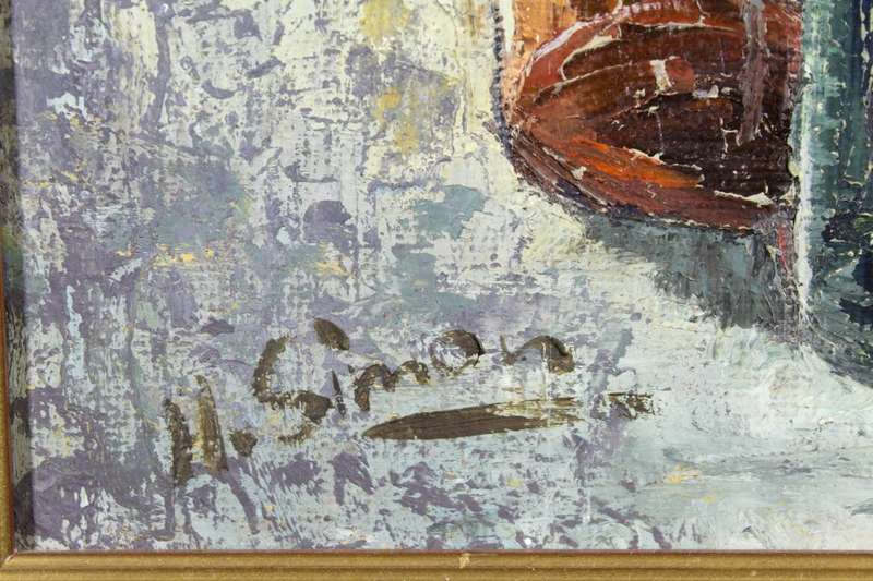 H Simon - Still life oil