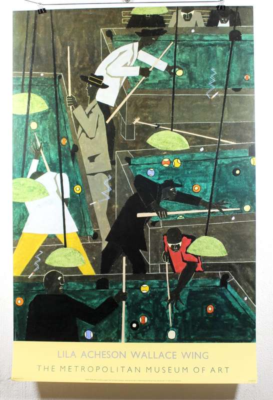 Poster - Jacob Lawrence - Pool Parlor - Beautiful! - Bid now!!