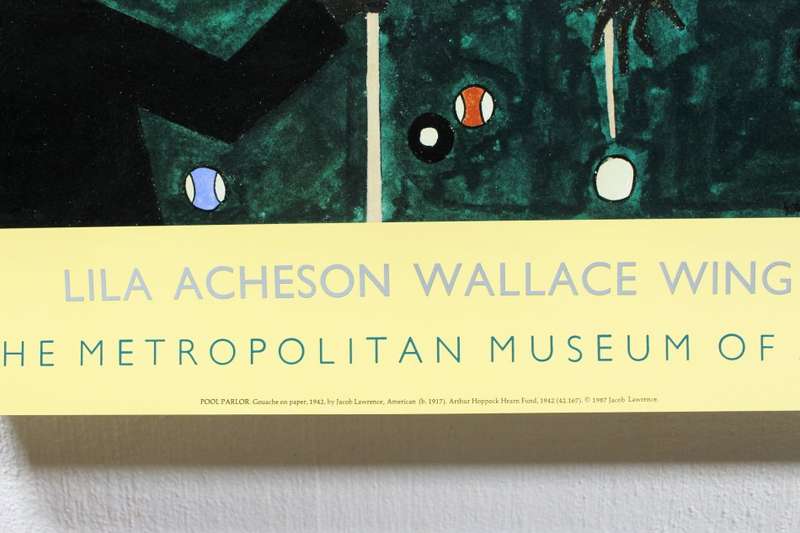 Poster - Jacob Lawrence - Pool Parlor - Beautiful! - Bid now!!