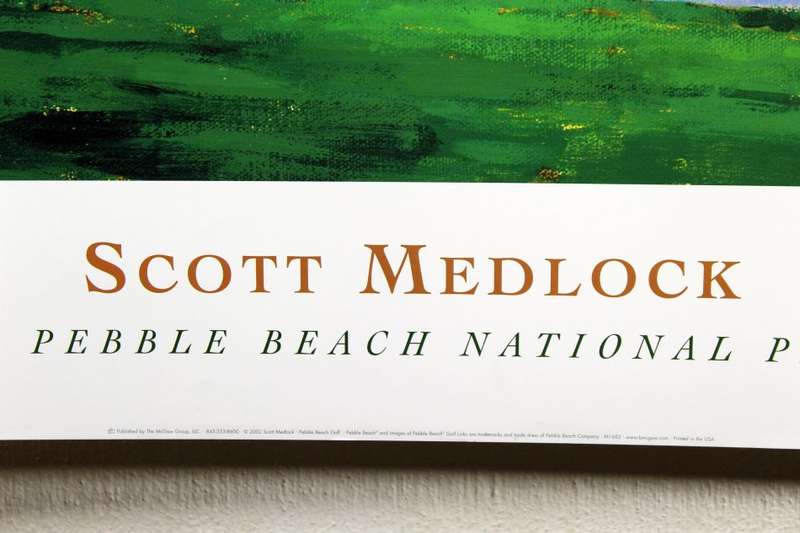 Poster - Scott Medlock - Pebble Beach Pro-Am - Beautiful! - Bid now!!