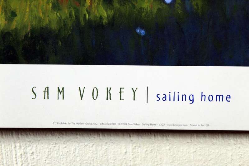 Poster - Sam Vokey - Sailing home - Beautiful! - Bid now!!