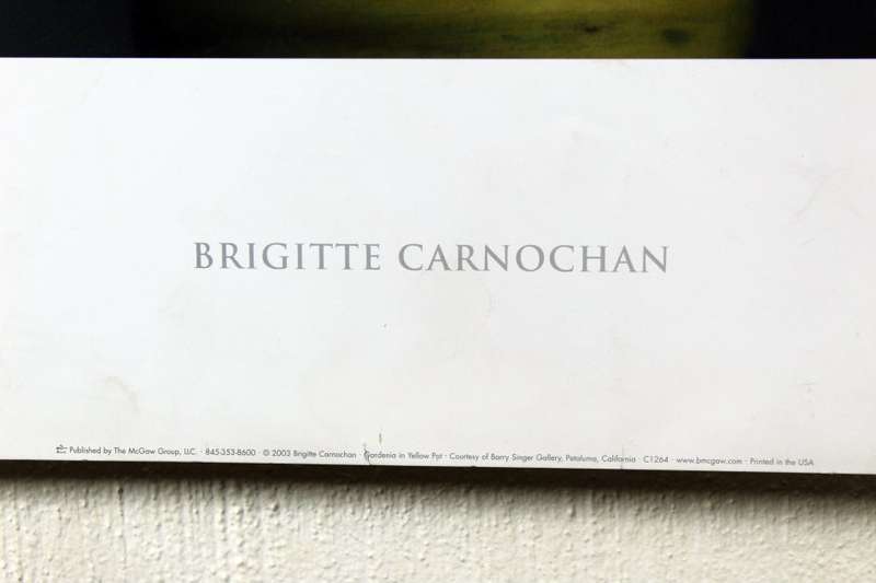 Poster - Brigette Carnochan - Gardenia in Yellow Pot - Beautiful! - Bid now!!