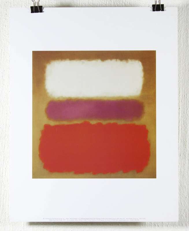Poster - Mark Rothko - White cloud over purple - Beautiful! - Bid now!!