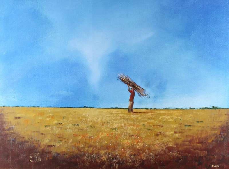 Dodds Blom - Lone figure in a vast landscape