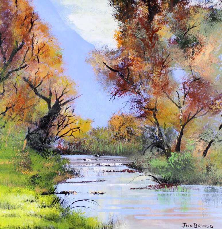 Jan Brand - River scene - Magnificent art!! - Bid now!