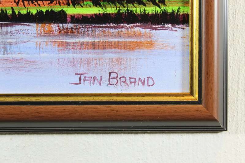 Jan Brand - Farmhouses at the river - Magnificent art!! - Bid now!