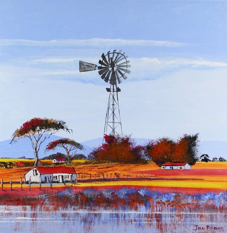 Jan Brand - Large windmill on the farm - Magnificent art!! - Bid now!